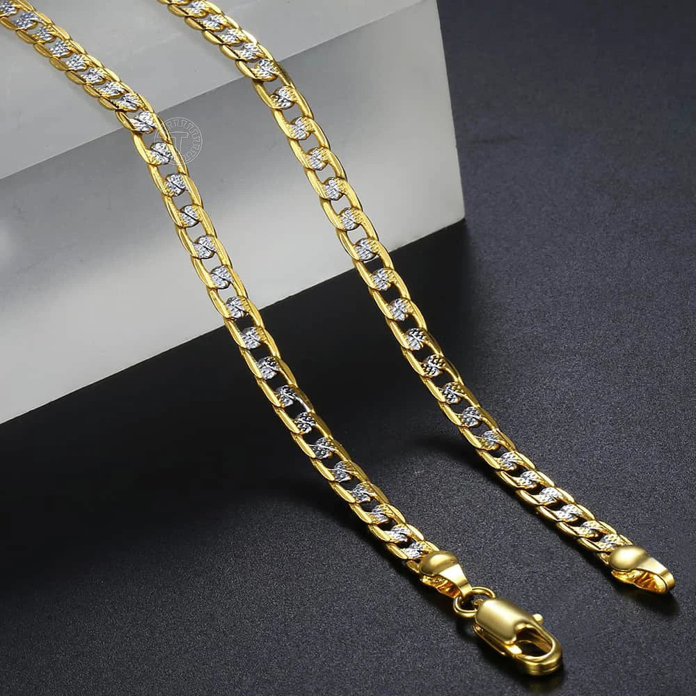 4mm Cuban Link Necklace 45-91cm