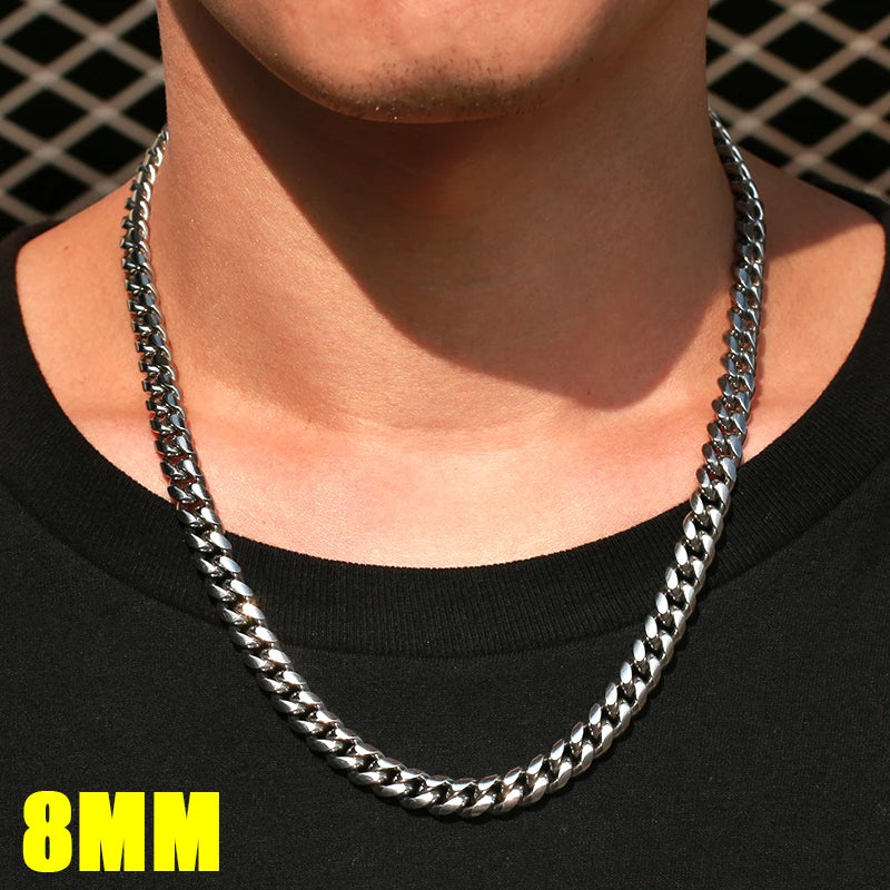 3mm 6mm Wide Stainless Steel Chain Cuban Link