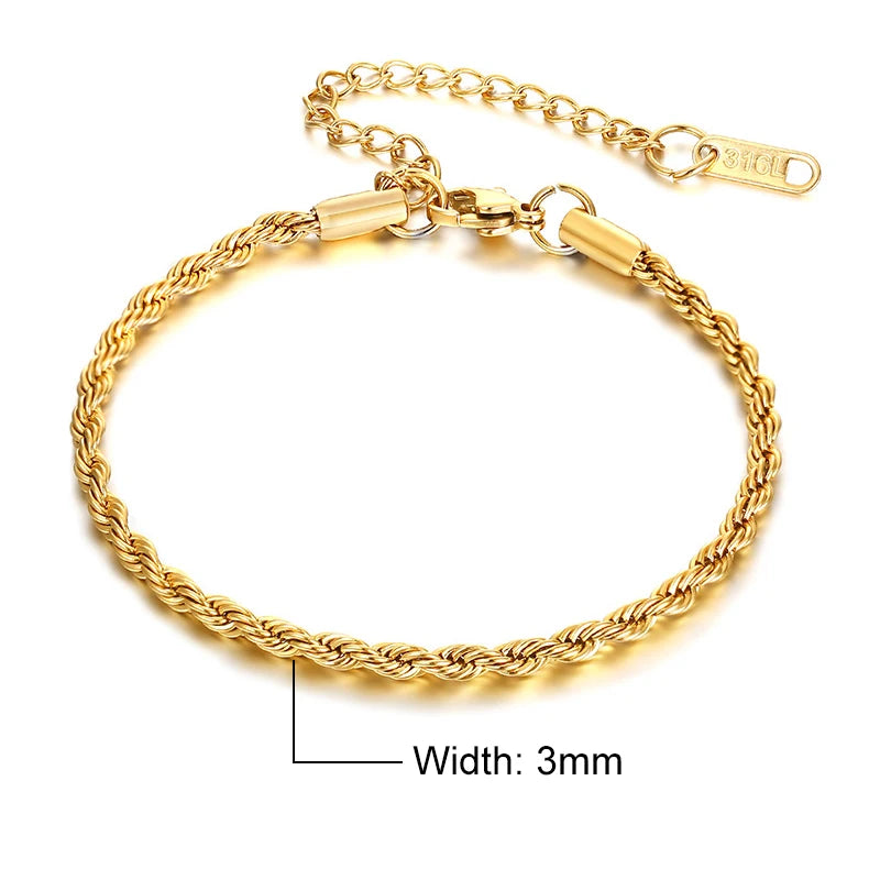 Rope Chain Links & Bracelet Set