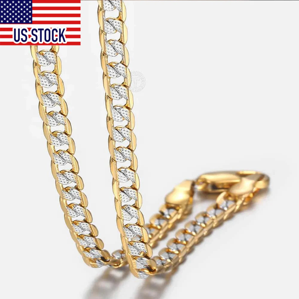4mm Cuban Link Necklace 45-91cm