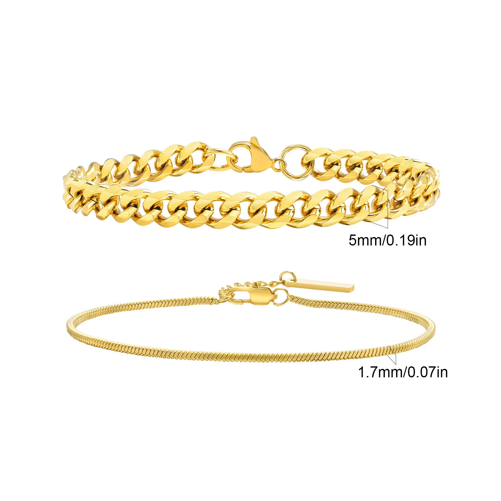 Twisted Rope Classic Chain 2pc Set
