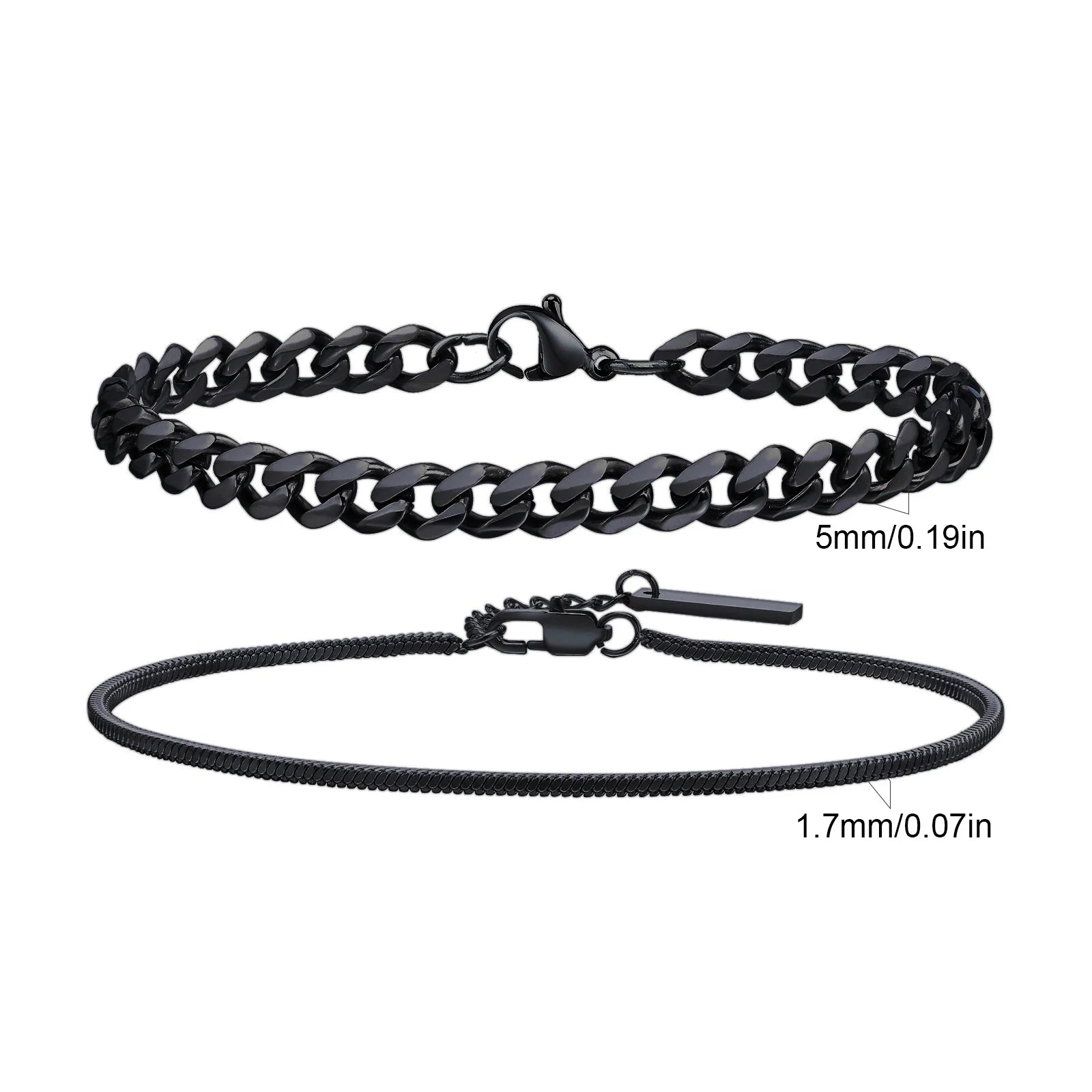 Twisted Rope Classic Chain 2pc Set
